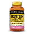 Лецитин з водоростями, вітаміном B6 та яблучним оцтом, Lecithin With Kelp/Vitamin B 6 Plus Cider Vinegar, Mason Natural, 100 гелевих капсул