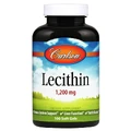 Лецитин, 1200 мг, Lecithin, Carlson, 100 желатинових капсул