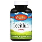 Лецитин, 1200 мг, Lecithin, Carlson, 100 желатинових капсул: ціни та характеристики
