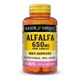 Люцерна 650 мг, Alfalfa, Mason Natural, 100 пігулок