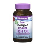 Натуральна Омега-3 з Кошерного Риб'ячого Жиру, Bluebonnet Nutrition, 60 желатинових капсул