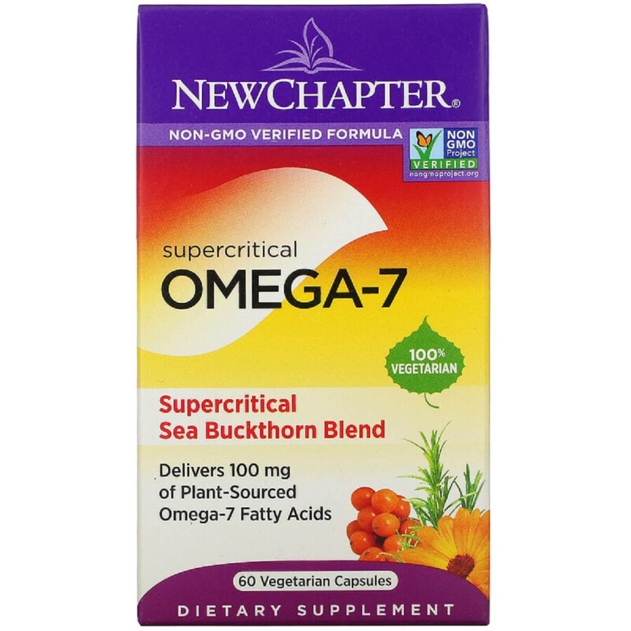 Омега-7, Supercritical Omega-7, New Chapter, 60 вегетарианских капсул: цены и характеристики