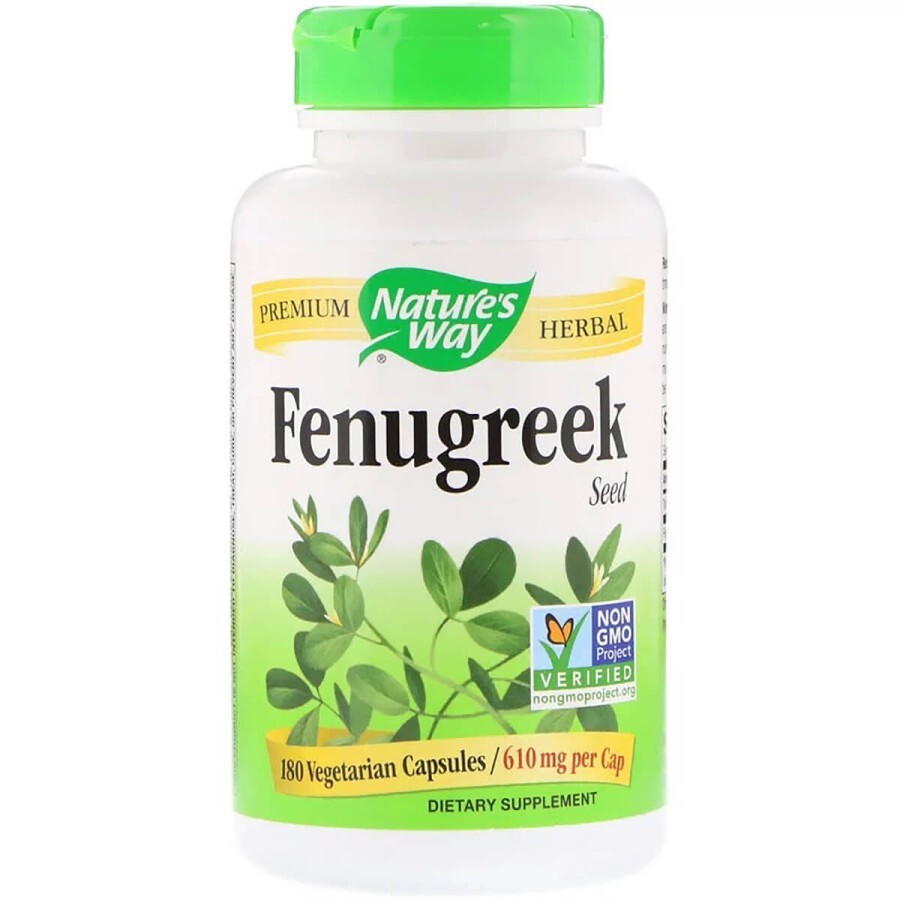 Пажитник, Fenugreek Seed, Nature's Way, 610 мг, 180 капсул: цены и характеристики