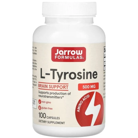 Тирозин, L-Tyrosine, Jarrow Formulas, 500 мг, 100 капсул: цены и характеристики