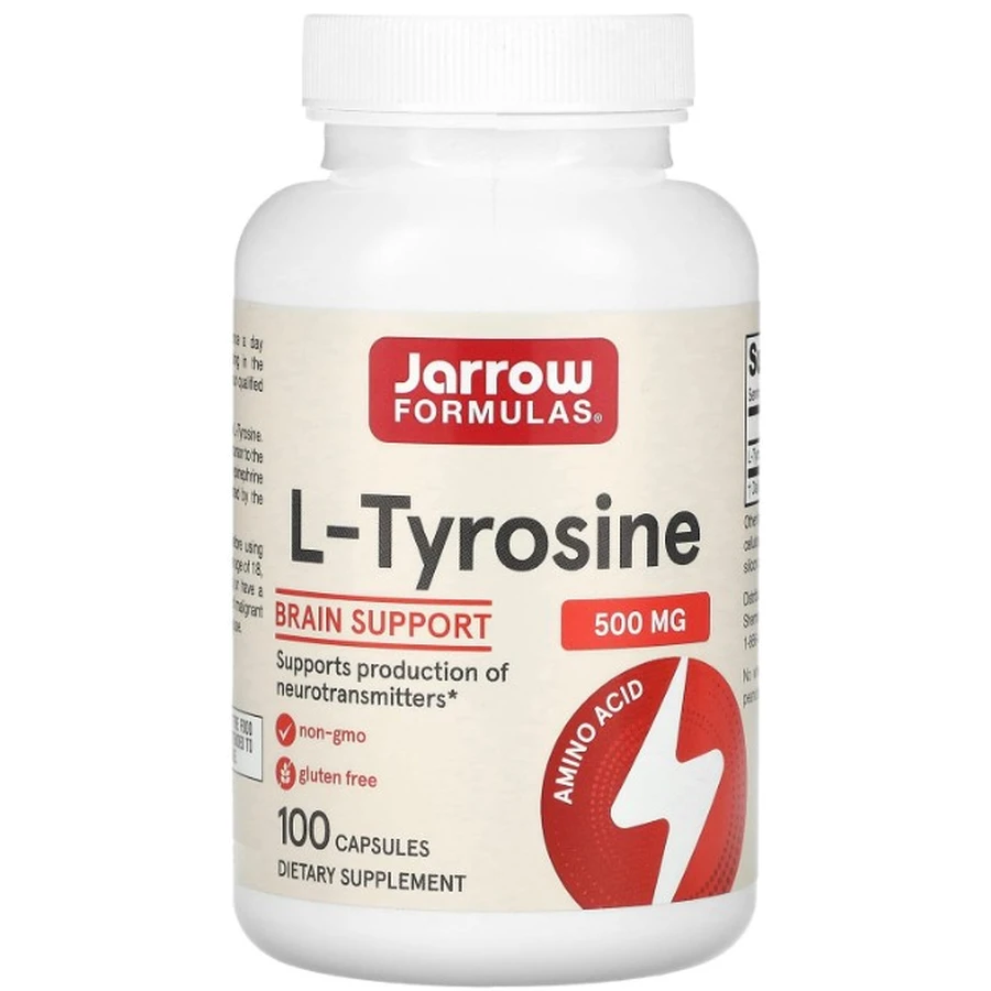 Тирозин, L-Tyrosine, Jarrow Formulas, 500 мг, 100 капсул: цены и характеристики