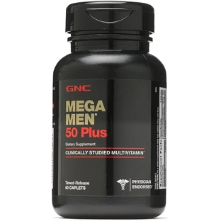 Вітамінно-мінеральний комплекс GNC Mega Men 50+ каплети, №60