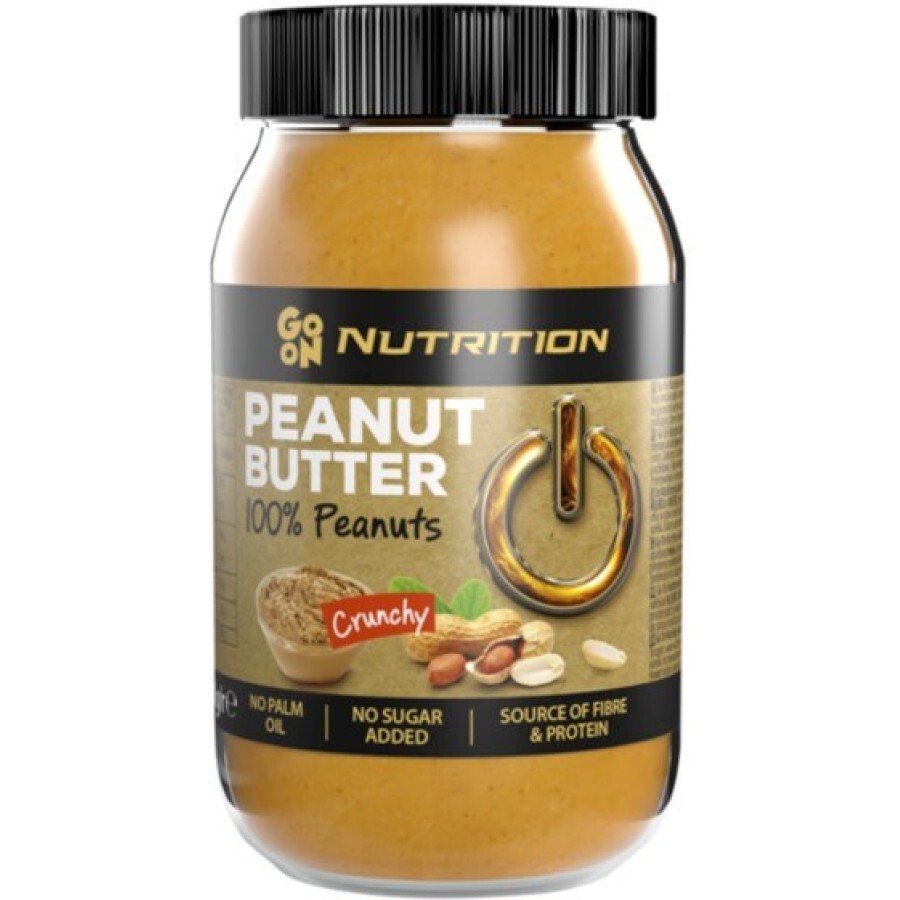 Арахісове масло Go On Peanut butter crunchy 100%, скло 900 г: ціни та характеристики