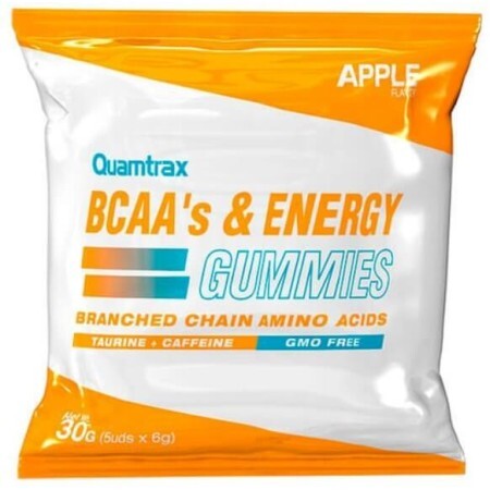 Аминокислоты Quamtrax BCAA's & Energy Фруктовый вкус жевательные конфеты, 30 г