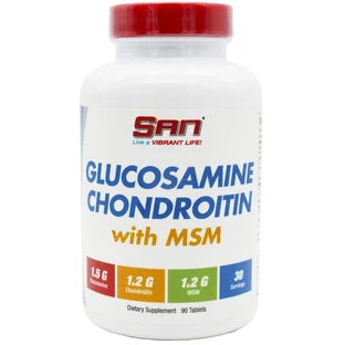 Глюкозамин, хондроитин SAN Glucosamine & Chondroitin & MSM для суставов таблетки, №90  
