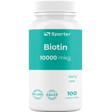 Біотин Sporter Biotin 10000 мкг капсули, №100 