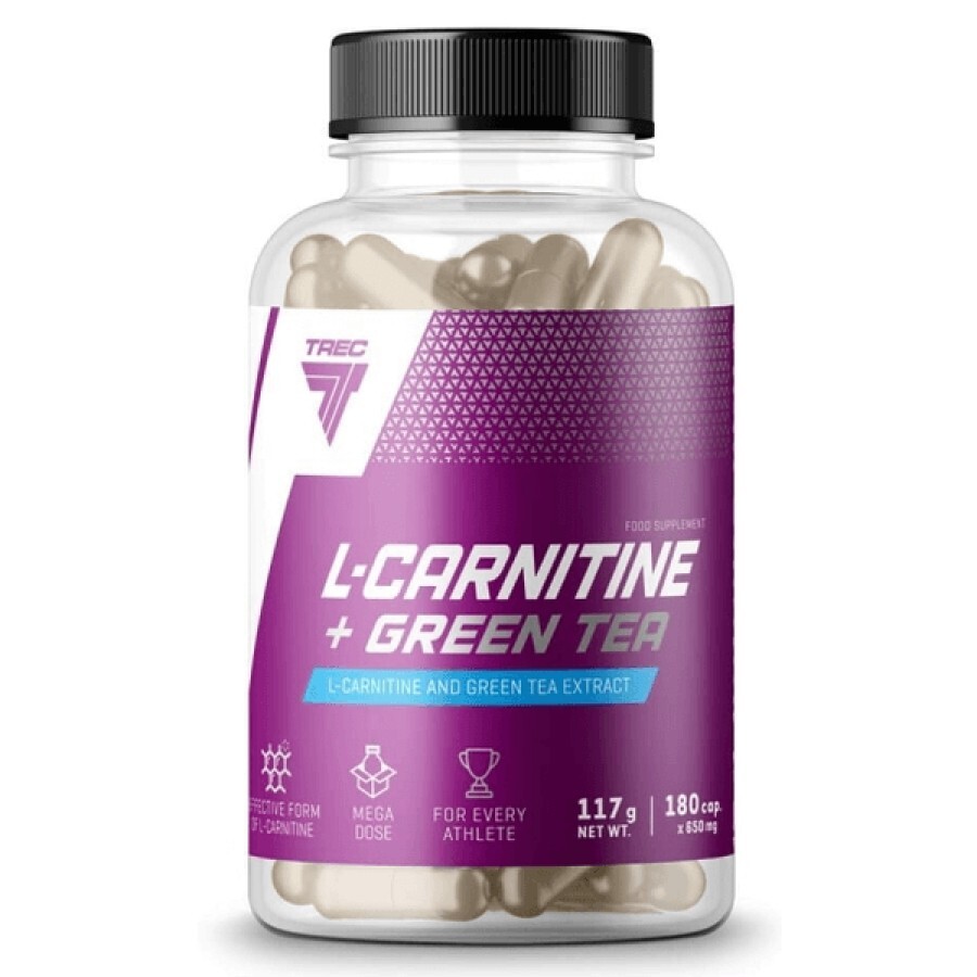 L-Карнітин L-Carnitine + Green Tea Trec Nutrition 90 капс: ціни та характеристики