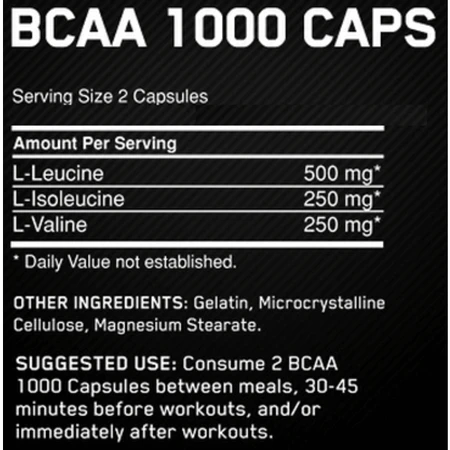 Аминокислота Optimum Nutrition BCAA 1000, 60 капсул: цены и характеристики