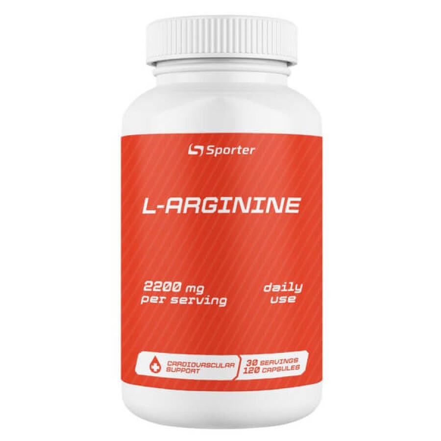 Аминокислота Sporter L-Arginine 2200 mg, 120 капсул: цены и характеристики