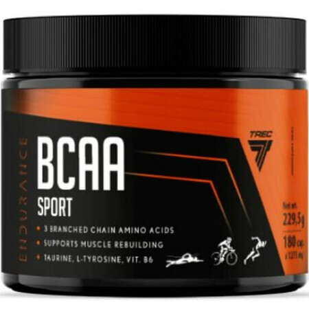 Аминокислоты Trec BCAA Sport, 180 капсул