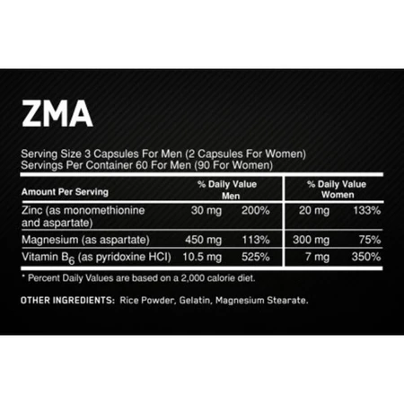 Бустер тестостерону Optimum Nutrition ZMA, 90 капсул: ціни та характеристики