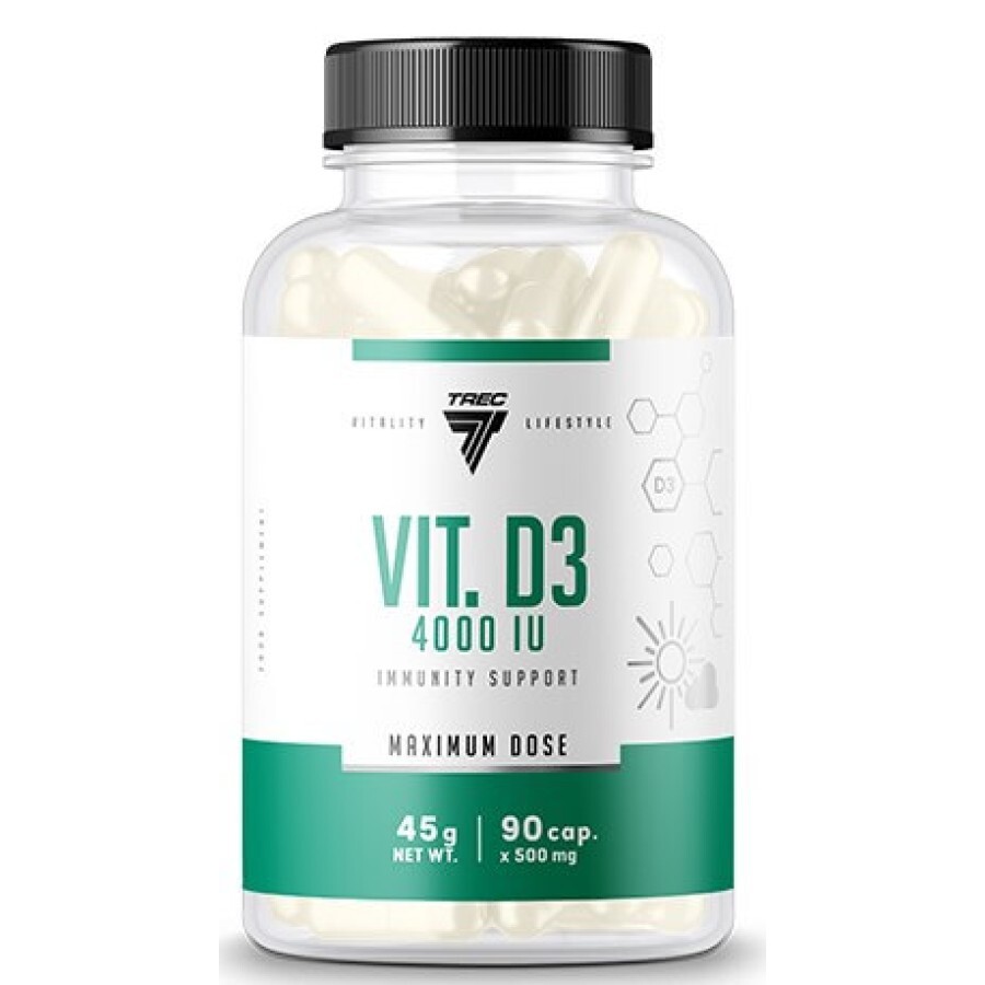 Вітамін D3 Vitamin D3 4000 IU Trec Nutrition 90 капс: ціни та характеристики
