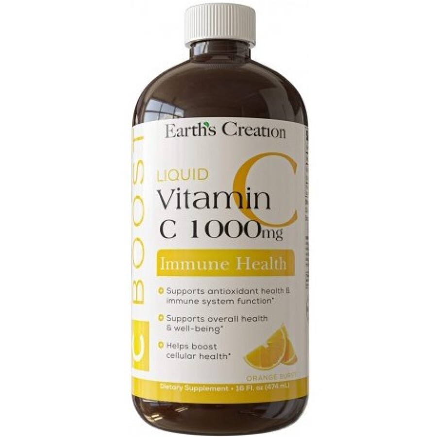 Вітамін С Earth Creation Liquid Vitamin C 500 мг, 474 мл: ціни та характеристики