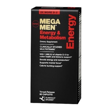 Витамины GNC Mega Men Energy & Metabolism, 180 капсул