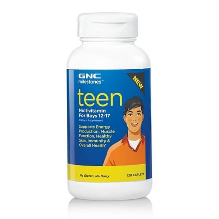 Вітамінно-мінеральний комплекс GNC Teen Multi Boys, 120 таблеток: ціни та характеристики