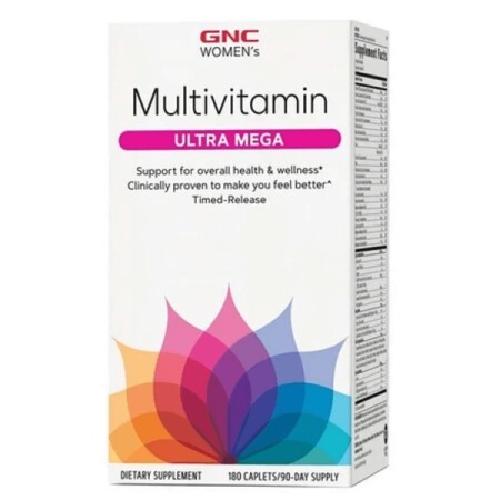 Витаминно-минеральный комплекс GNC Women's Ultra Mega Multivitamin, 180 капсул