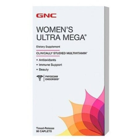Вітамінно-мінеральний комплекс GNC Women's Ultra Mega Multivitamin, 90 капсул