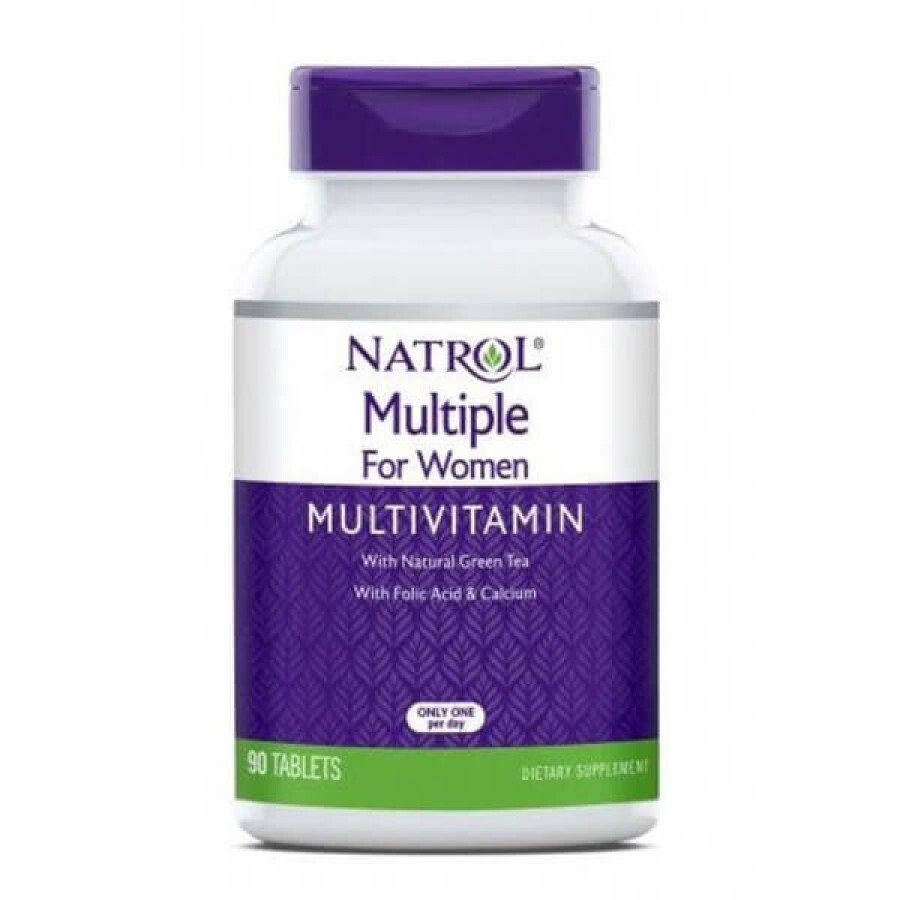 Вітамінно-мінеральний комплекс Natrol Multiple for Women Multivitamin, 90 таблеток: ціни та характеристики