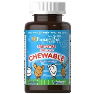 Вітамінно-мінеральний комплекс для дітей Puritan's Pride Pre-Vites Children's Multivitamin жувальні пігулки, №100