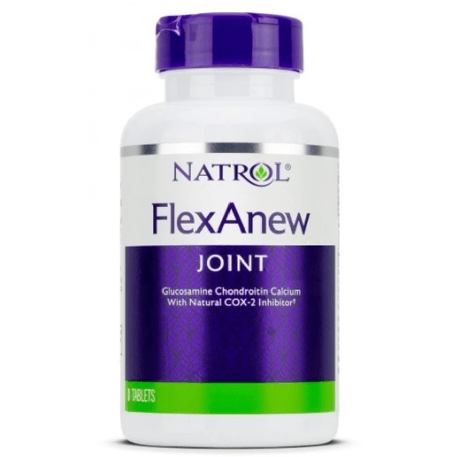 Глюкозамін та Хондроїтин, Кальцій Natrol FlexAnew(glucosamine-chondroitin-calcium), 120 таблеток: ціни та характеристики
