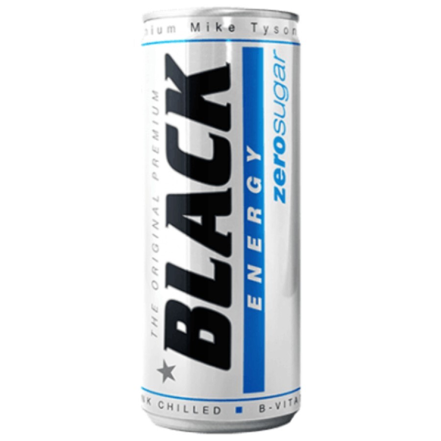 Енергетичний напій Black Zero Sugar, 250 мл: ціни та характеристики