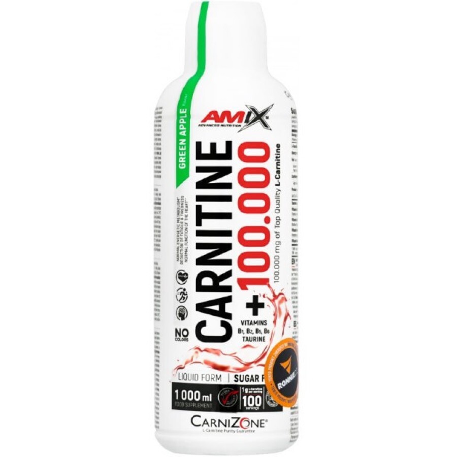 Жироспалювач Amix Carnitine 100.000 mg CarniZone Cherry-Raspberry, 1000 мл: ціни та характеристики