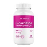 Жиросжигатель Sporter L- carnitine 670мг + CoQ10 30 мг, 45 капсул