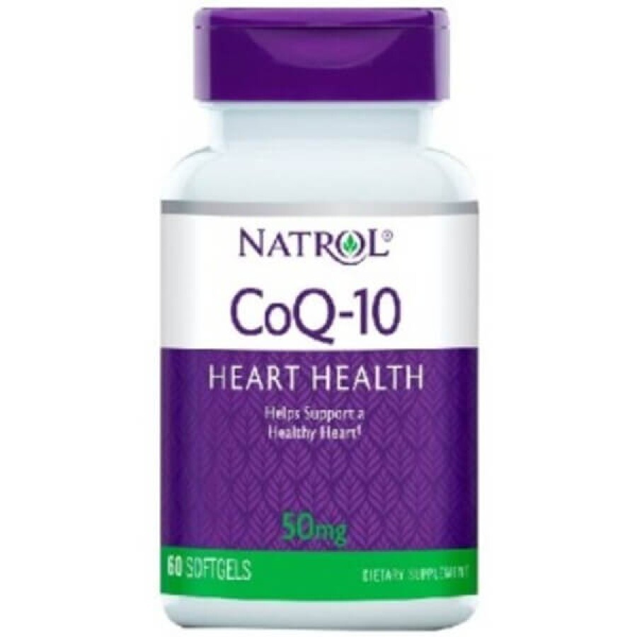 Коензим Natrol CoQ-10 50mg, 60 софтгель: ціни та характеристики
