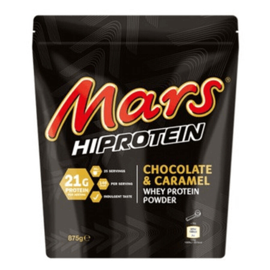 Концентрат сироваткового білка Mars Hi Protein Whey Powder шоколад та карамель, 875 г: ціни та характеристики