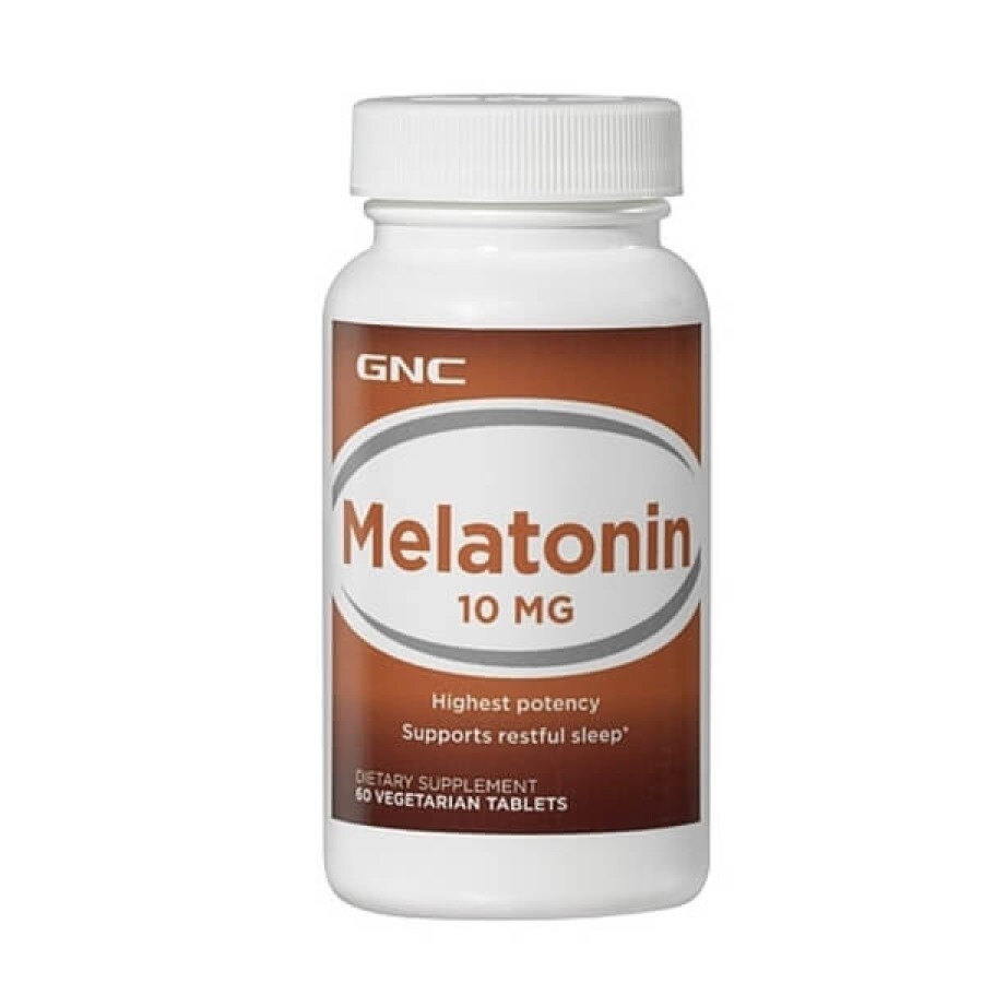 Мелатонін GNC Melatonin 10 мг, 60 капсул: ціни та характеристики