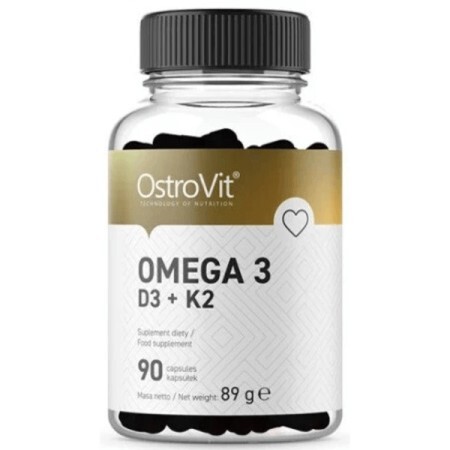 Омега 3 Ostrovit Omega 3 D3+K2, 90 капсул