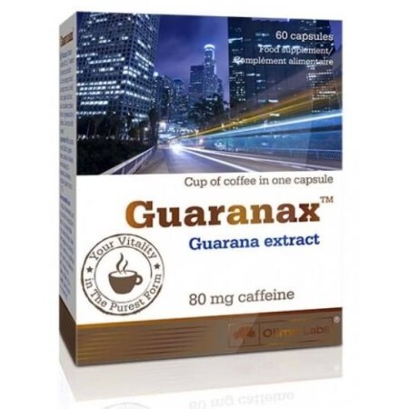 Передтренувальний комплекс Olimp Nutrition Guaranax 80мг of caffeine, 60 капсул