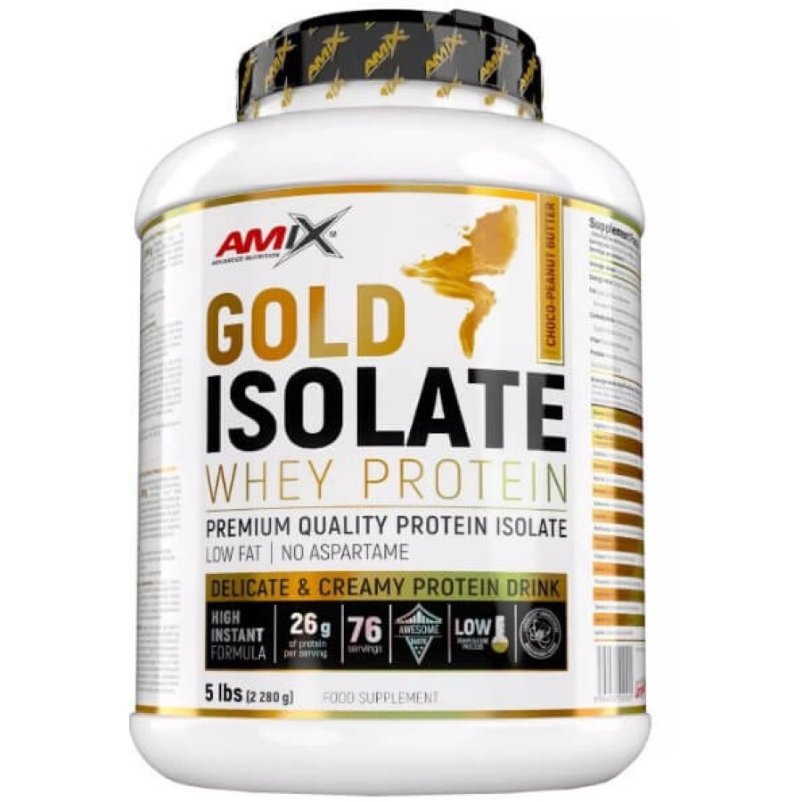 Протеин Amix Gold Whey Protein Isolate Chocolate Peanut Butter, 2280 г: цены и характеристики