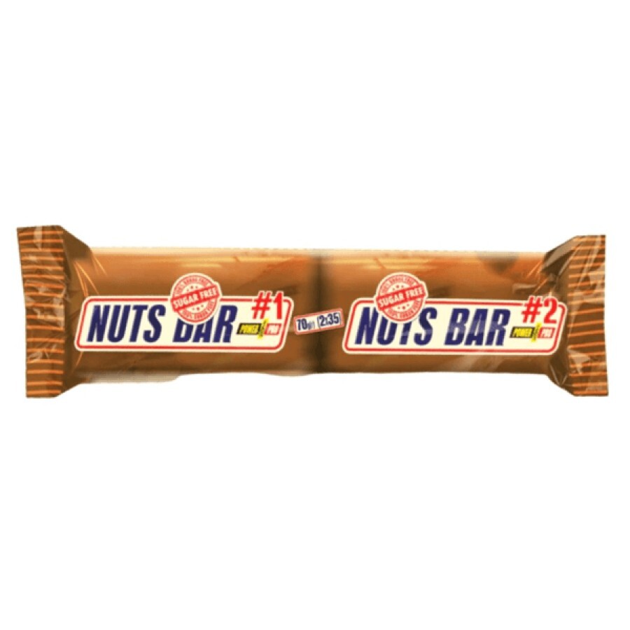 Протеиновый батончик Power Pro Nuts Bar з арахісом та карамеллю Без цукру, 70 г: цены и характеристики