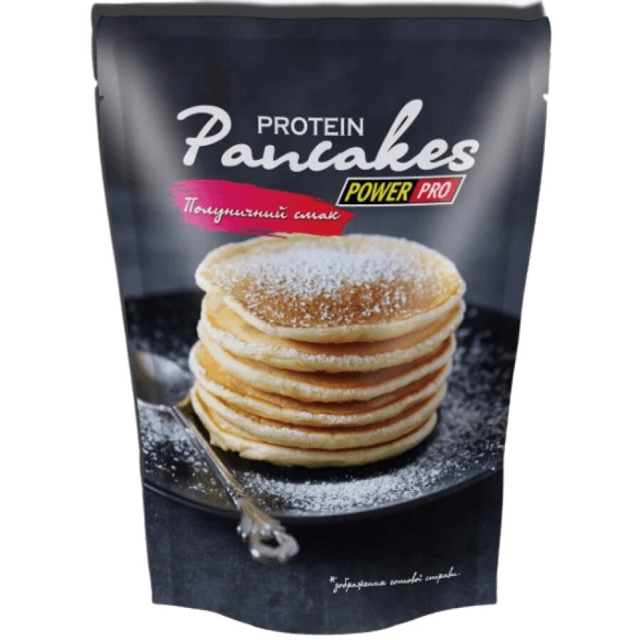 Протеїнові панкейки Power Pro Protein Pancakes 40,5% полуниця, 600 г: ціни та характеристики