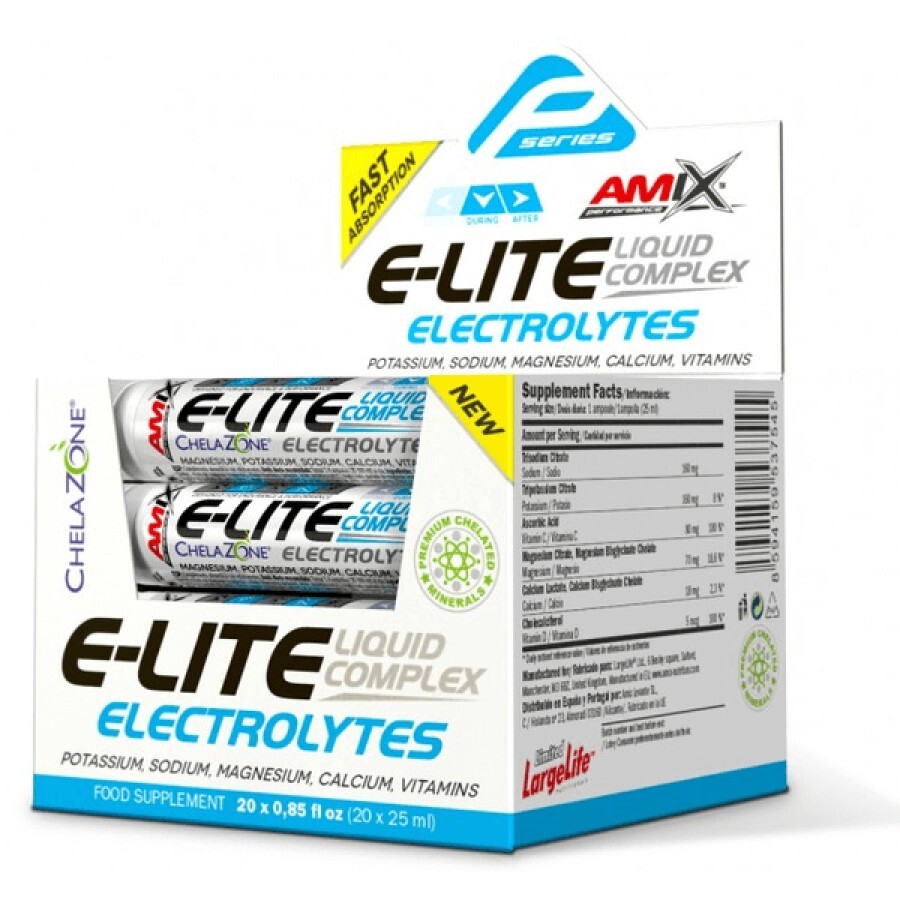 Вітамінно-мінеральний комплекс Amix E-Lite Electrolytes Black currant, 20 x 25мл: ціни та характеристики