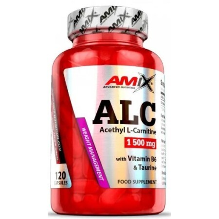 Жиросжигатель Amix Nutrition ALC with Taurine & Vitamin B6, 120 капсул