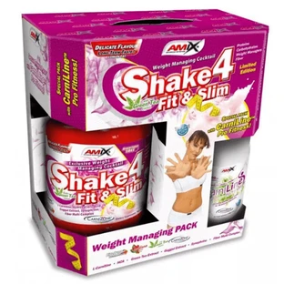 Жиросжигатель для женщин Amix Shake 4 FitSlim 1000 г chocolate BOX + Free L-Carnitine, 480 мл