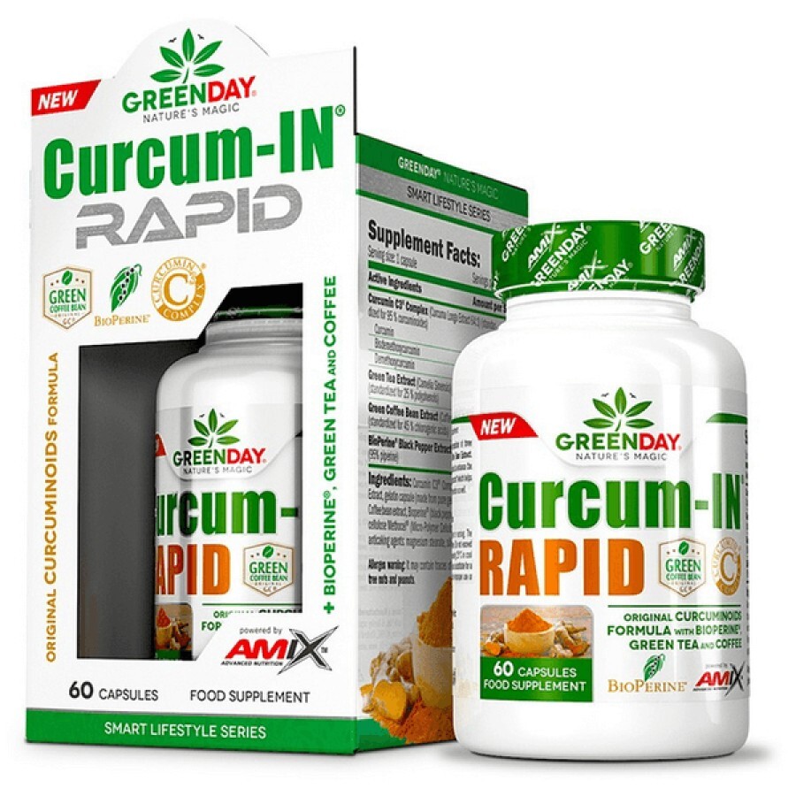 Куркумін Amix GreenDay Curcum-IN Rapid, 60 капсул: ціни та характеристики