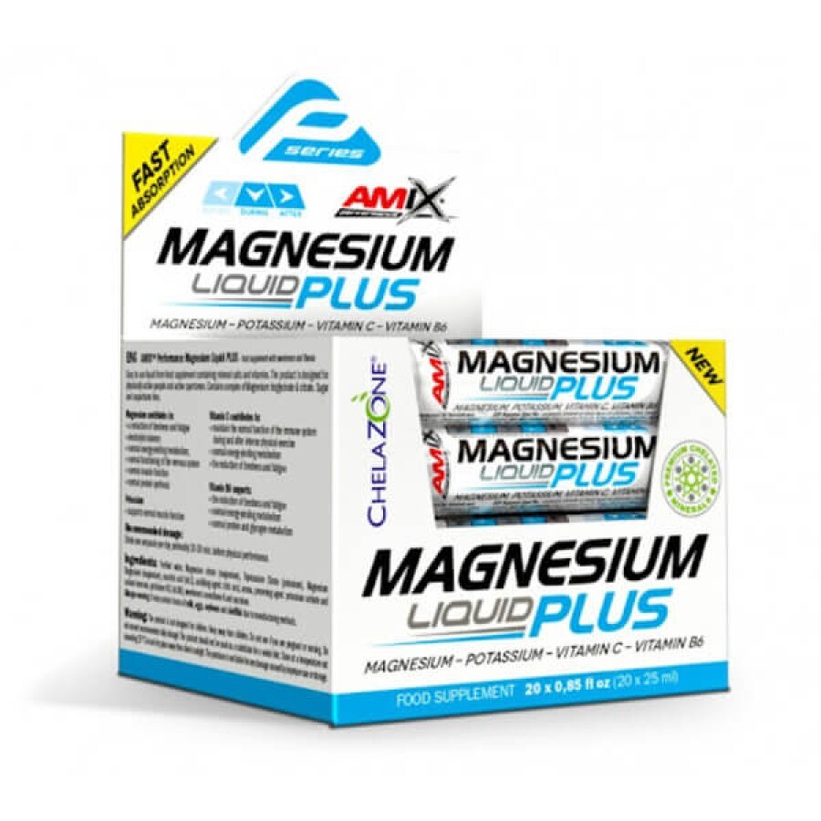 Магній Amix Performance Amix Magnesium Liquid Plus Lemon Lime, 20 x 25 мл: ціни та характеристики