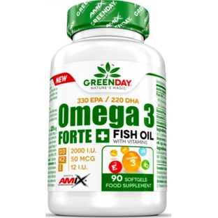 Омега 3 Amix GreenDay Omega3 FORTE 330/220 + D3, K2, Vit.E, 90 софтгель