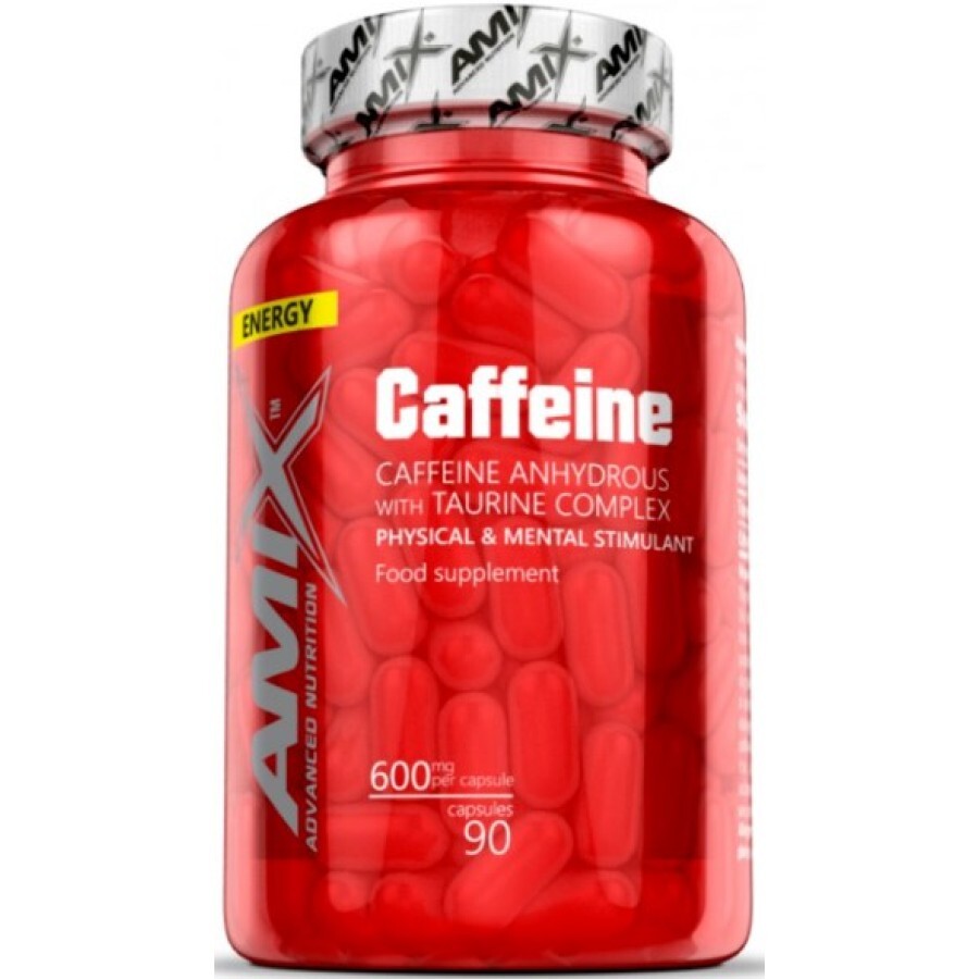 Передтренувальний комплекс Amix Caffeine 200mg with Taurine, 90 капсул: ціни та характеристики