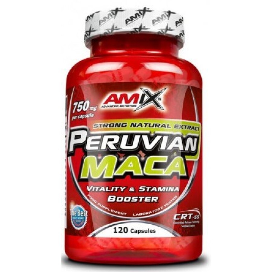 Передтренувальний комплекс Amix Peruvian MACA 750 мг, 120 веганкапсул: ціни та характеристики