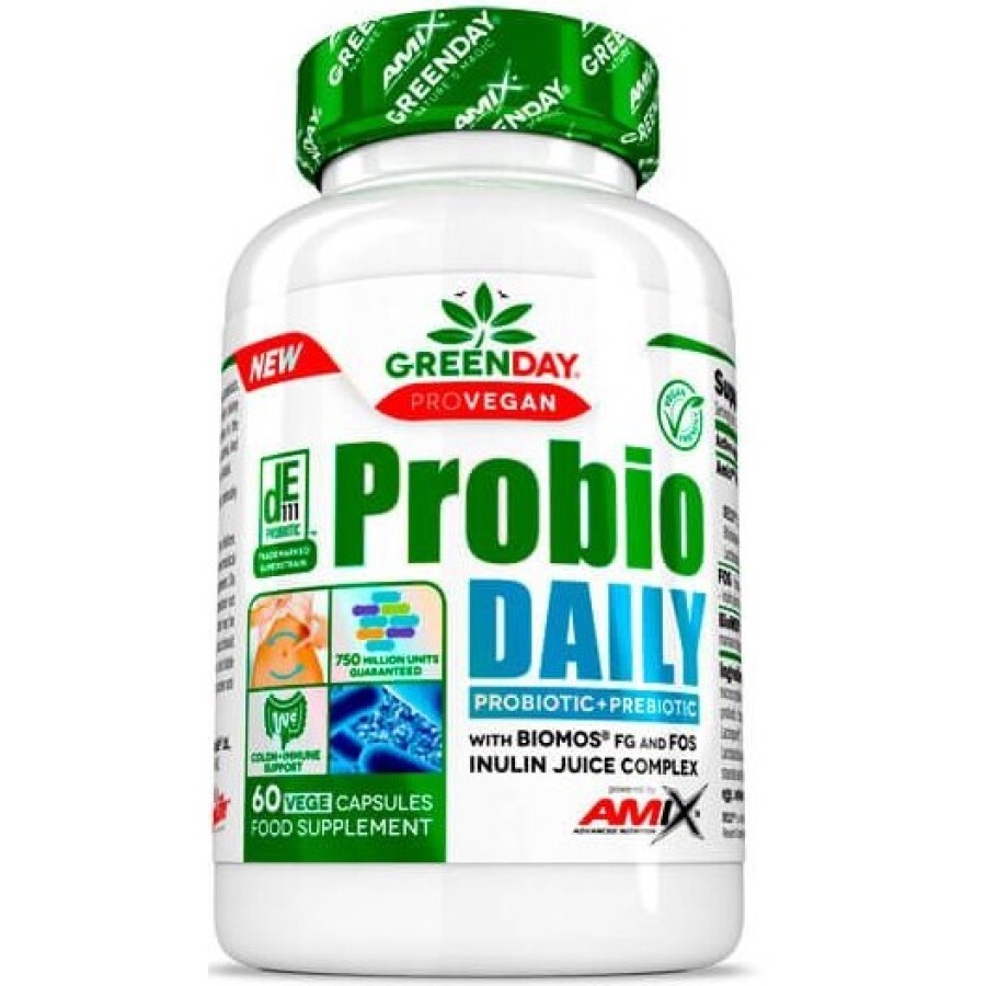 Пробіотик Amix GreenDay ProVegan Probio Daily, 60 веганських капсул: ціни та характеристики