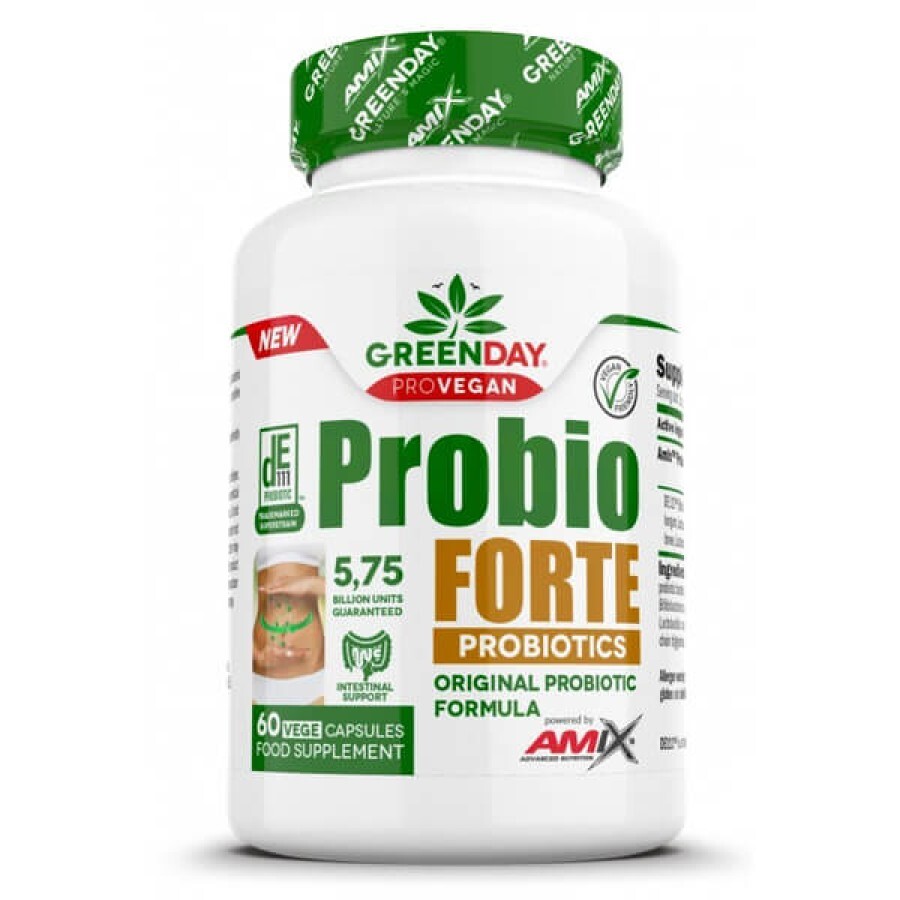 Пробіотик Amix GreenDay ProVegan Probio Forte, 60 веганських капсул: ціни та характеристики