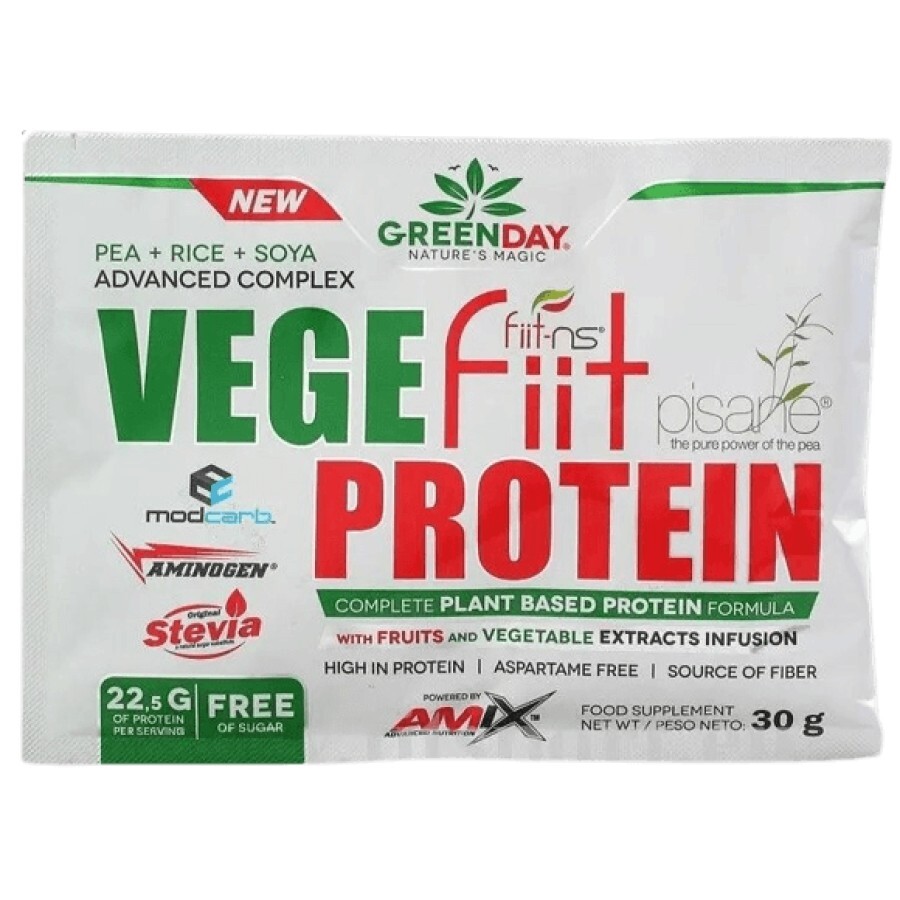 Протеин Amix GreenDay Vege-Fiit Protein double chocolate, 30г: цены и характеристики